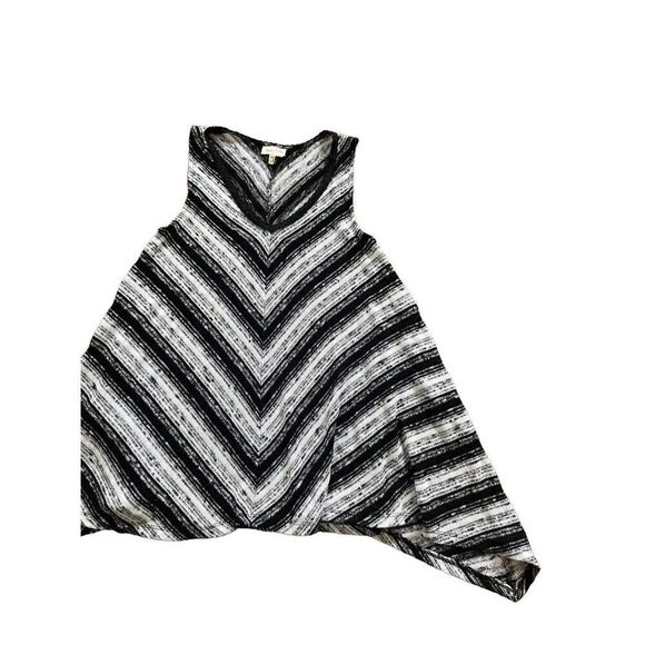 Anthropologie Meadow Rue knit sweater sharkbite hem sleeveless shirt size small - Picture 6 of 8